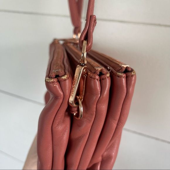 Matt & Nat Triple 3 Zip Vegan Leather Crossbody Bag - Picture 3 of 13